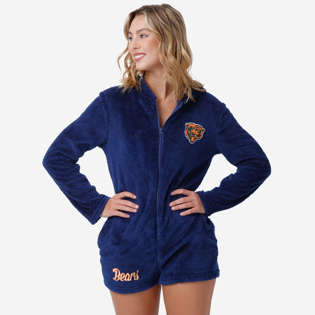 Chicago Bears Womens Short Cozy One Piece Pajamas FOCO S - FOCO.com