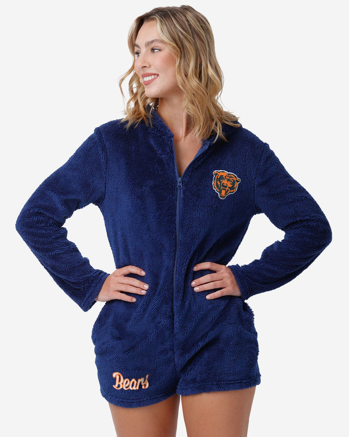 Chicago Bears Womens Short Cozy One Piece Pajamas FOCO S - FOCO.com