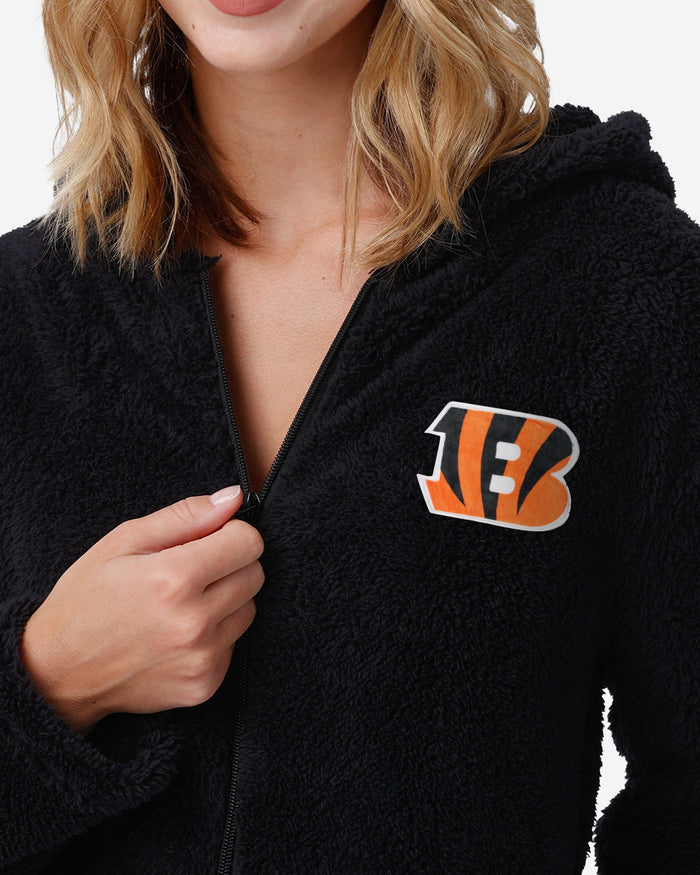 Cincinnati Bengals Womens Short Cozy One Piece Pajamas FOCO - FOCO.com