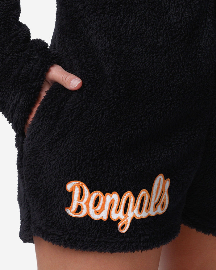 Cincinnati Bengals Womens Short Cozy One Piece Pajamas FOCO - FOCO.com