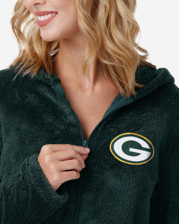 Green Bay Packers Womens Short Cozy One Piece Pajamas FOCO - FOCO.com