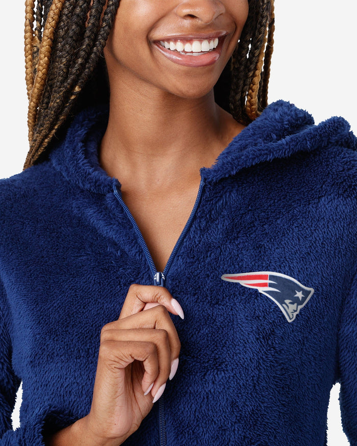 New England Patriots Womens Short Cozy One Piece Pajamas FOCO - FOCO.com