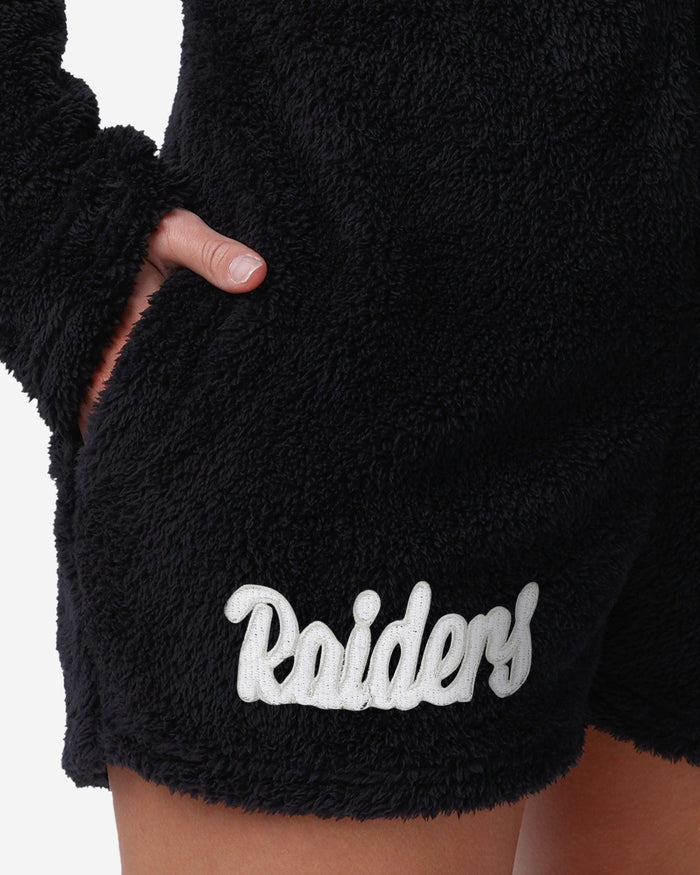 Las Vegas Raiders Womens Short Cozy One Piece Pajamas FOCO - FOCO.com