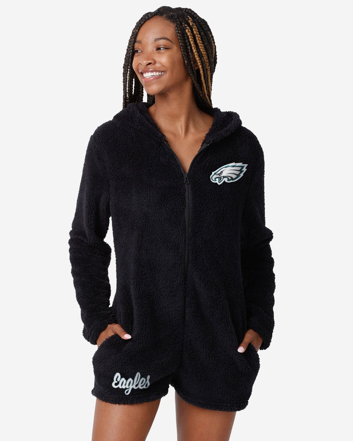 Philadelphia Eagles Womens Short Cozy One Piece Pajamas FOCO S - FOCO.com