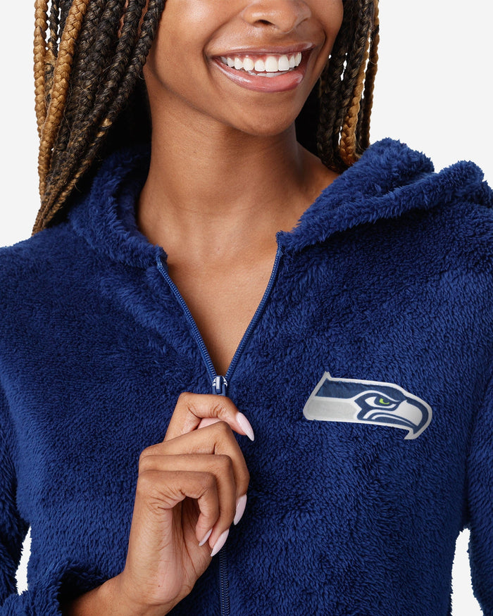 Seattle Seahawks Womens Short Cozy One Piece Pajamas FOCO - FOCO.com