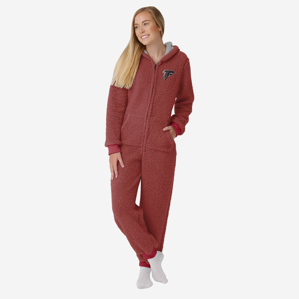 Atlanta Falcons Womens Sherpa One Piece Pajamas FOCO S - FOCO.com