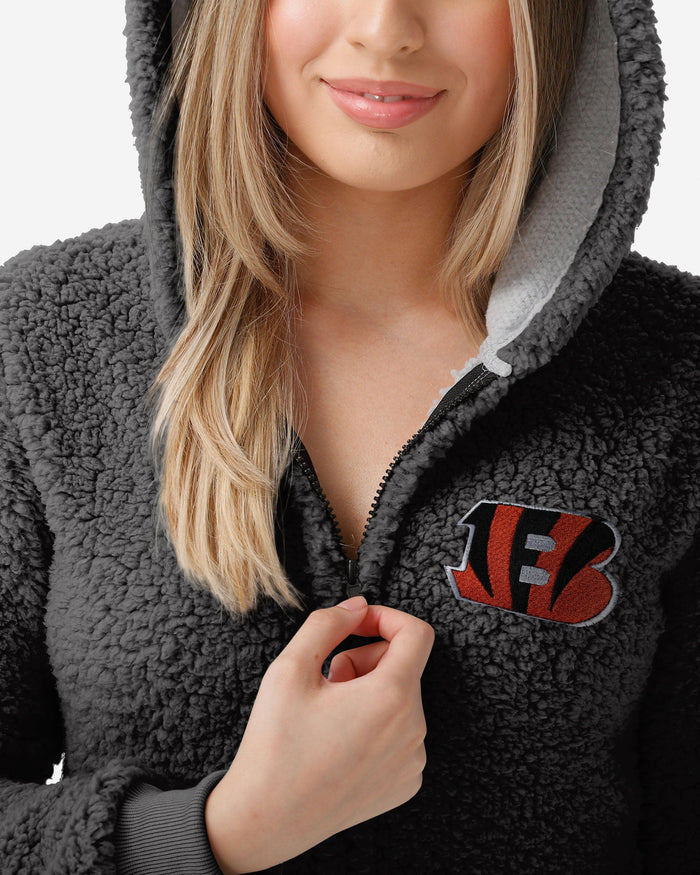 Cincinnati Bengals Womens Sherpa One Piece Pajamas FOCO - FOCO.com