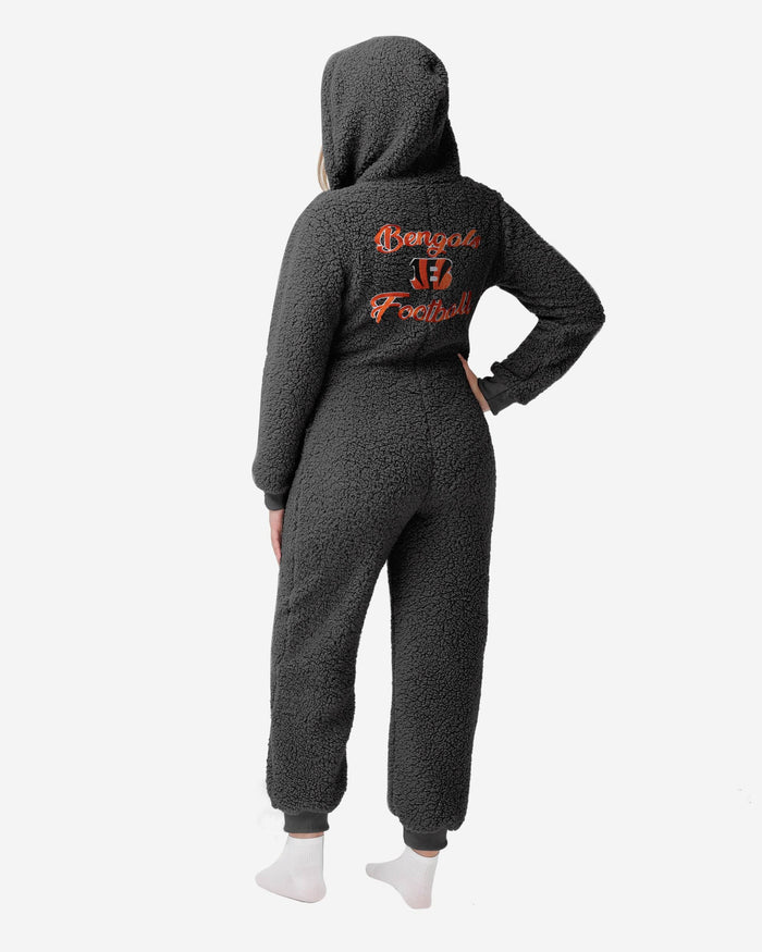 Cincinnati Bengals Womens Sherpa One Piece Pajamas FOCO - FOCO.com