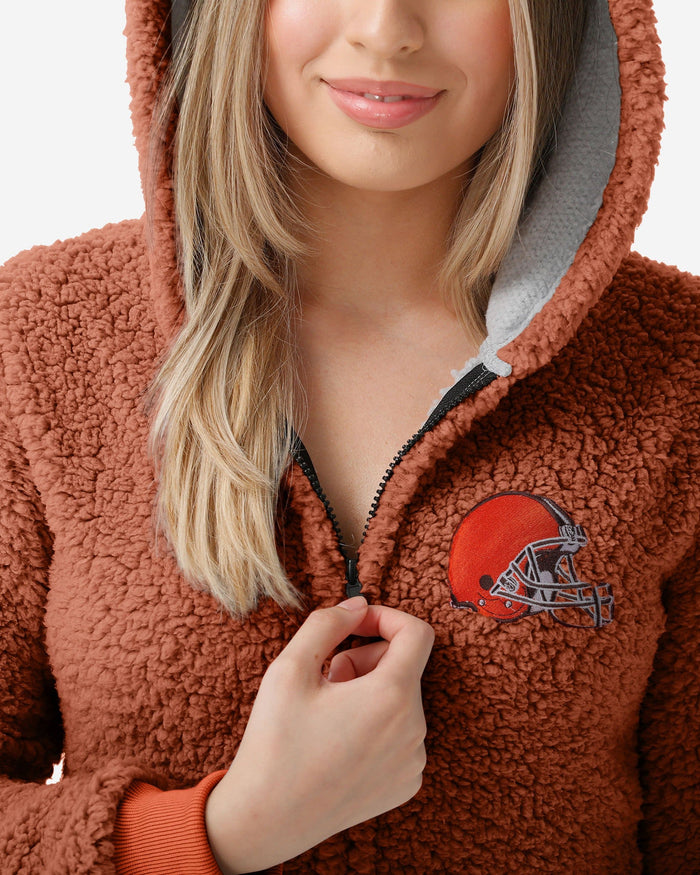 Cleveland Browns Original Womens Sherpa One Piece Pajamas FOCO - FOCO.com