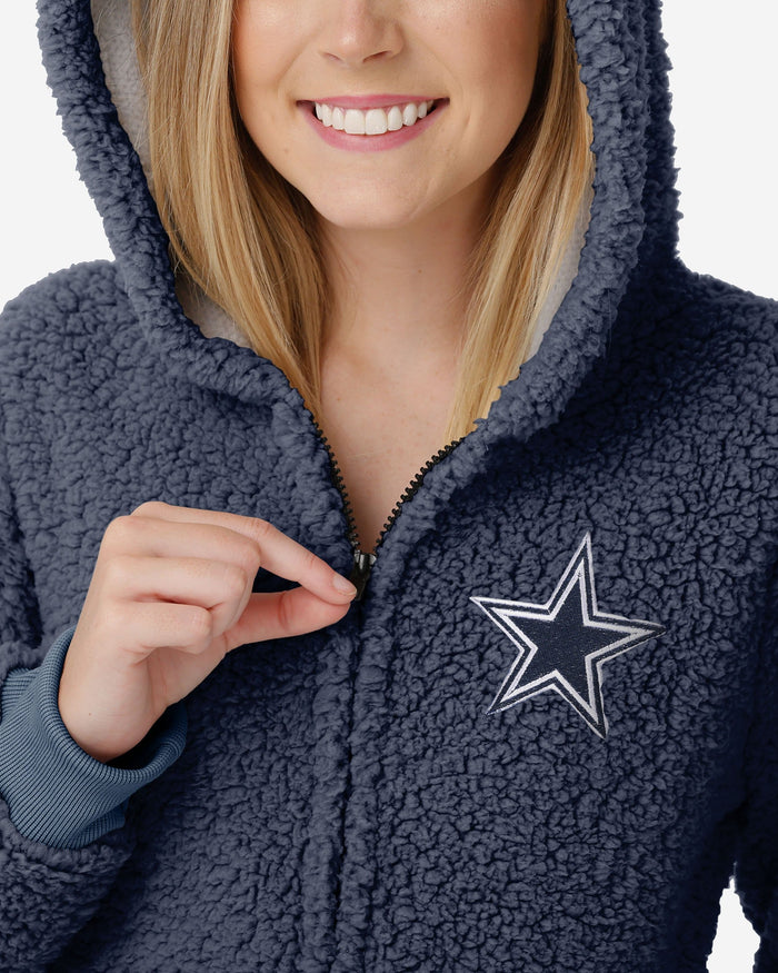 Dallas Cowboys Womens Sherpa One Piece Pajamas FOCO - FOCO.com