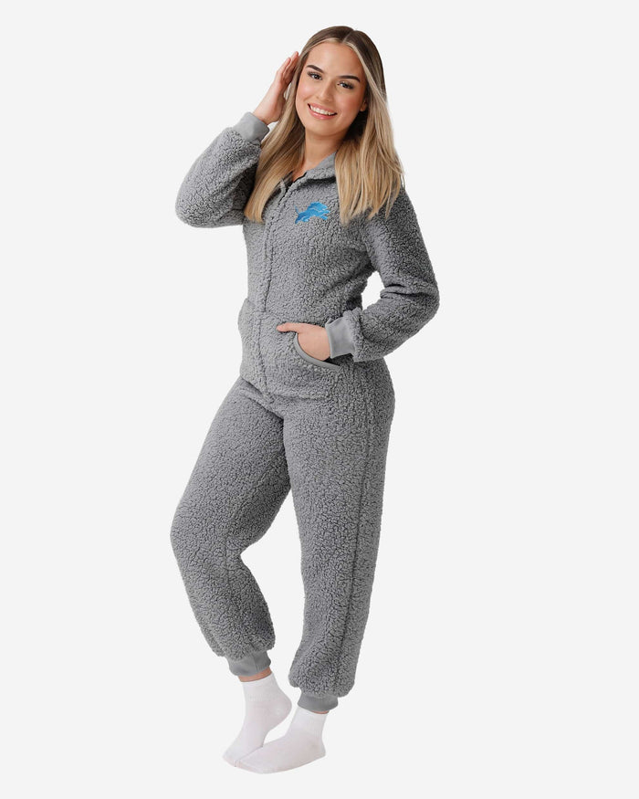 Detroit Lions Womens Sherpa One Piece Pajamas FOCO S - FOCO.com