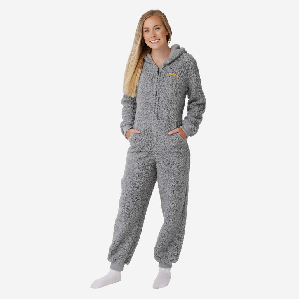 Los Angeles Chargers Womens Sherpa One Piece Pajamas FOCO S - FOCO.com