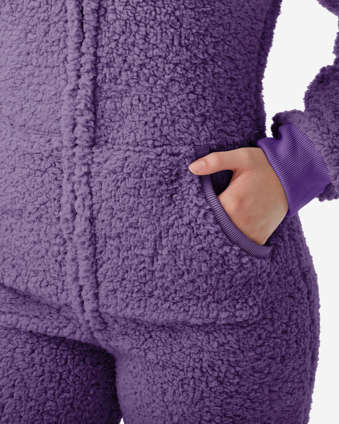 Minnesota Vikings Womens Sherpa One Piece Pajamas FOCO - FOCO.com