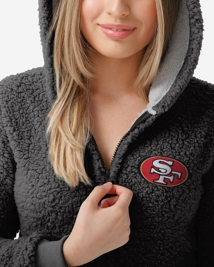 San Francisco 49ers Womens Sherpa One Piece Pajamas FOCO - FOCO.com