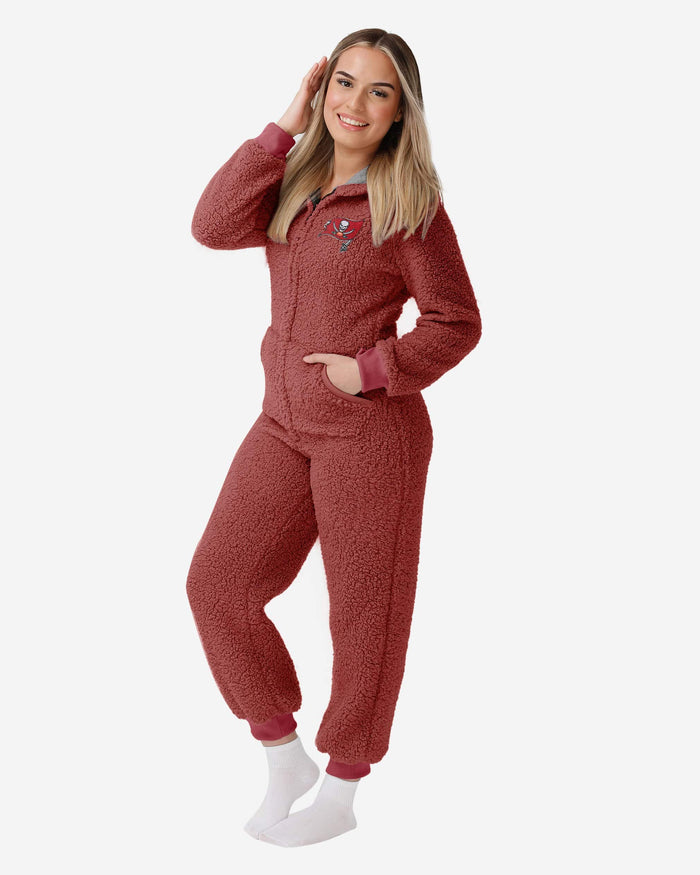 Tampa Bay Buccaneers Womens Sherpa One Piece Pajamas FOCO S - FOCO.com