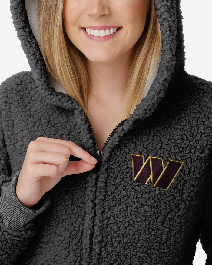 Washington Commanders Womens Sherpa One Piece Pajamas FOCO - FOCO.com