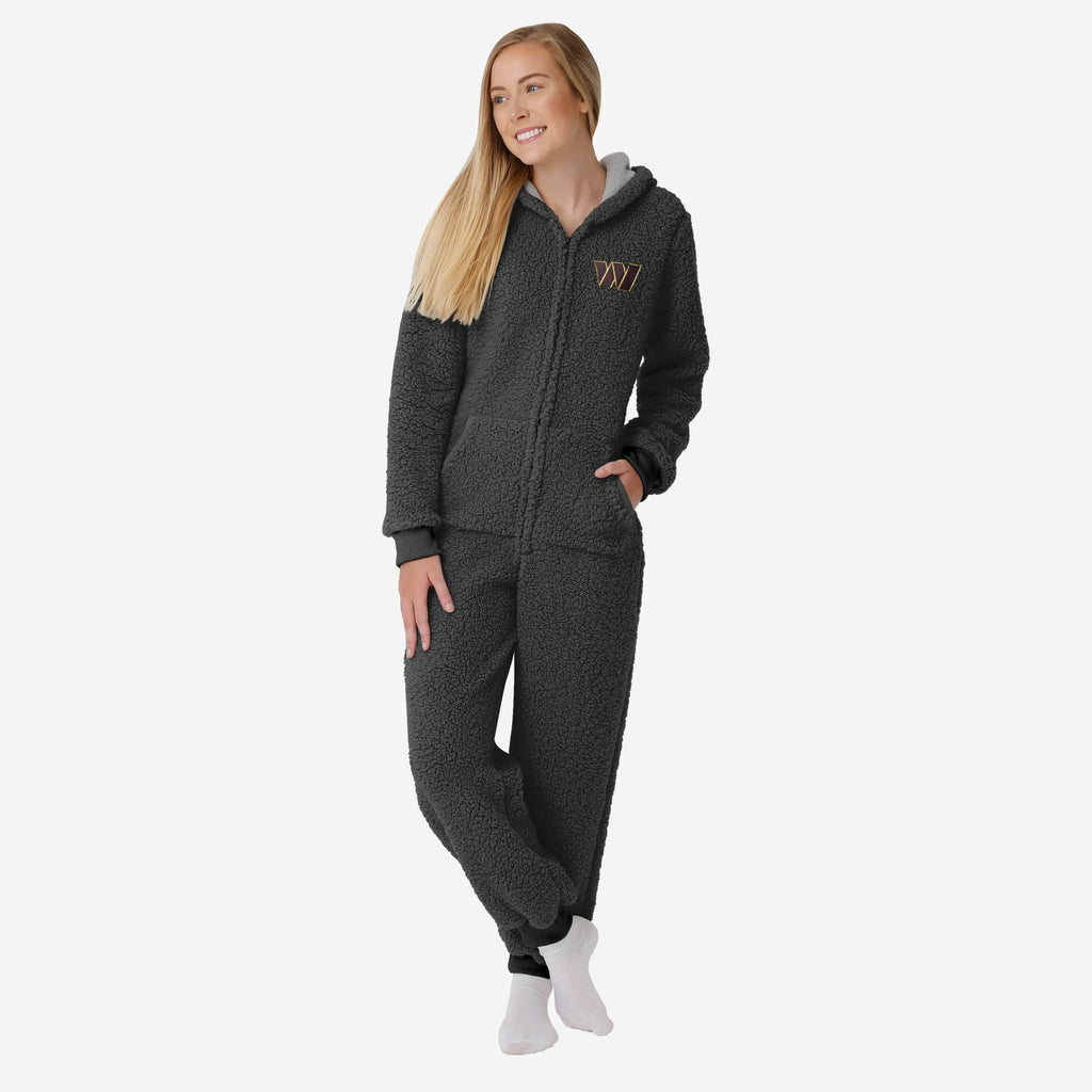 Washington Commanders Womens Sherpa One Piece Pajamas FOCO - FOCO.com