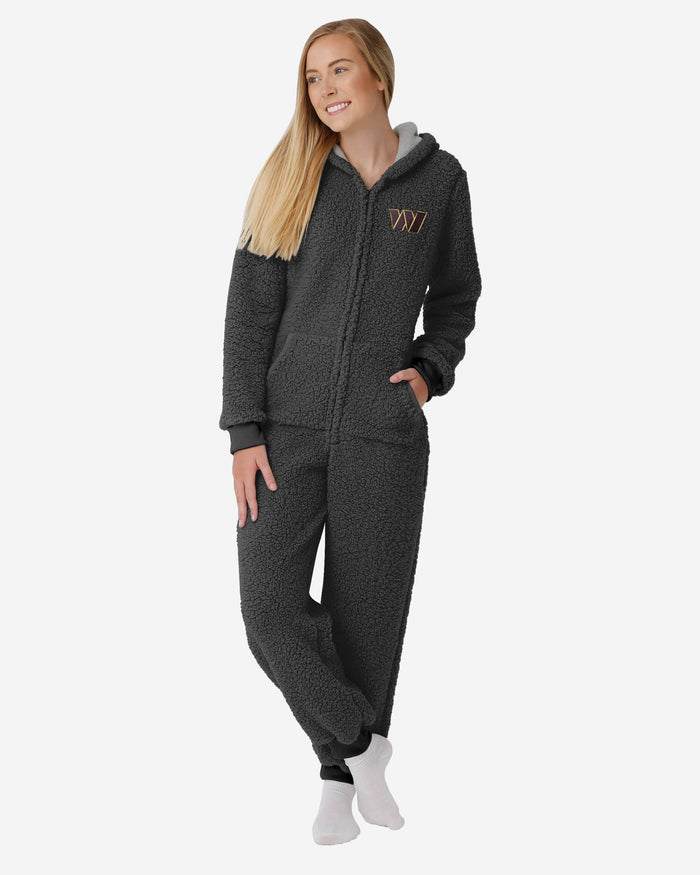 Washington Commanders Womens Sherpa One Piece Pajamas FOCO - FOCO.com