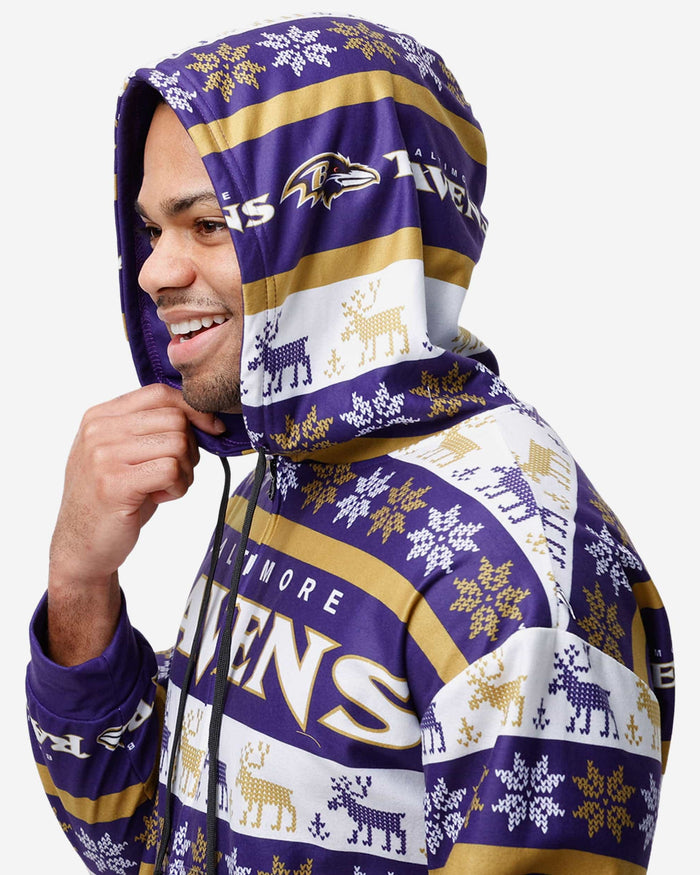 Baltimore Ravens Ugly Short One Piece Pajamas FOCO - FOCO.com