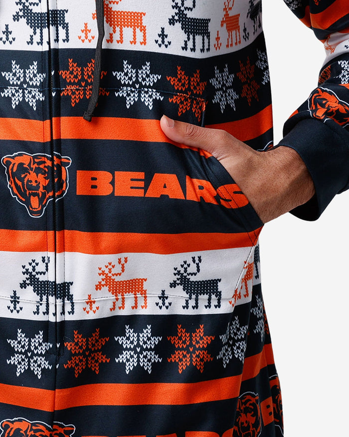 Chicago Bears Ugly Short One Piece Pajamas FOCO - FOCO.com