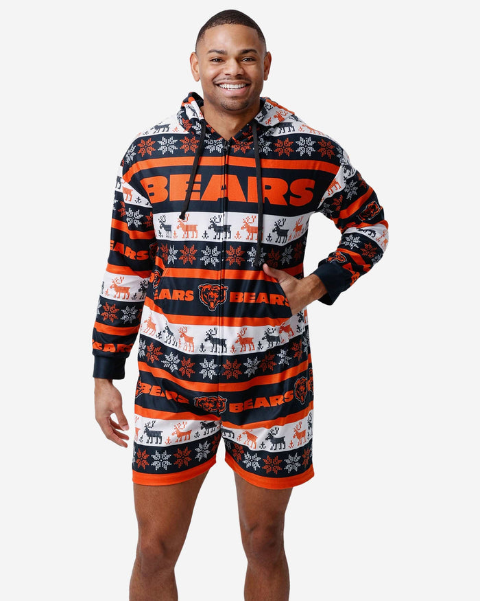 Chicago Bears Ugly Short One Piece Pajamas FOCO S - FOCO.com