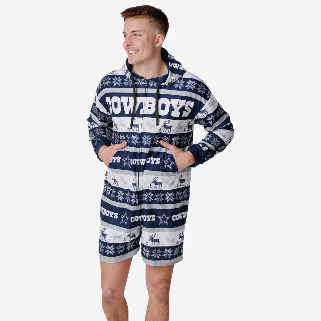 Dallas Cowboys Ugly Short One Piece Pajamas FOCO S - FOCO.com