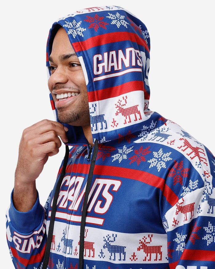 New York Giants Ugly Short One Piece Pajamas FOCO - FOCO.com