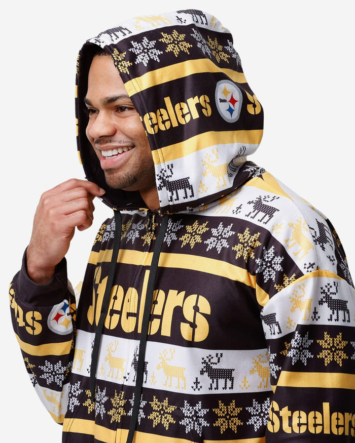 Pittsburgh Steelers Ugly Short One Piece Pajamas FOCO - FOCO.com