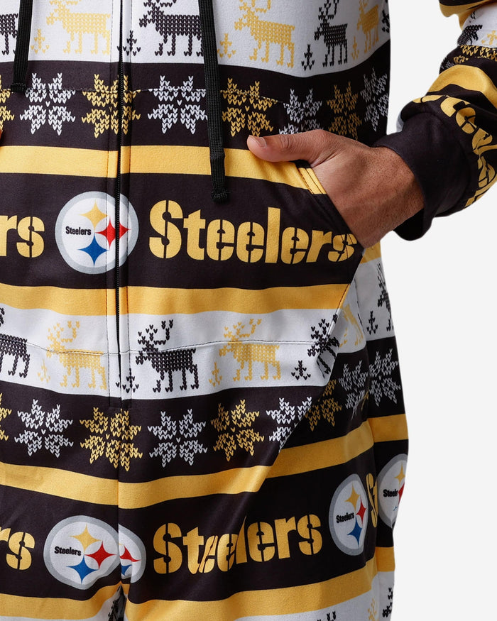 Pittsburgh Steelers Ugly Short One Piece Pajamas FOCO - FOCO.com