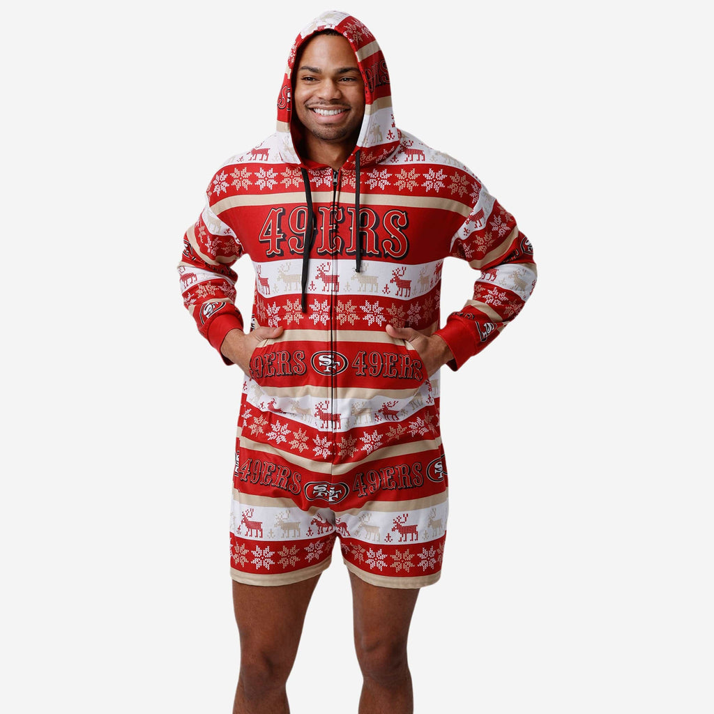 San Francisco 49ers Ugly Short One Piece Pajamas FOCO S - FOCO.com