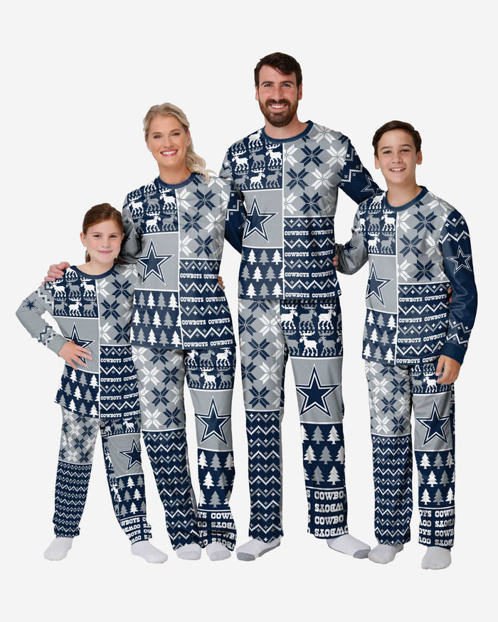 Dallas Cowboys Mens Busy Block Family Holiday Pajamas FOCO - FOCO.com