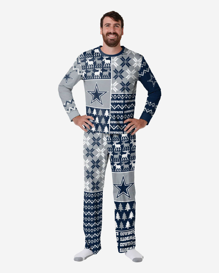 Dallas Cowboys Mens Busy Block Family Holiday Pajamas FOCO S - FOCO.com