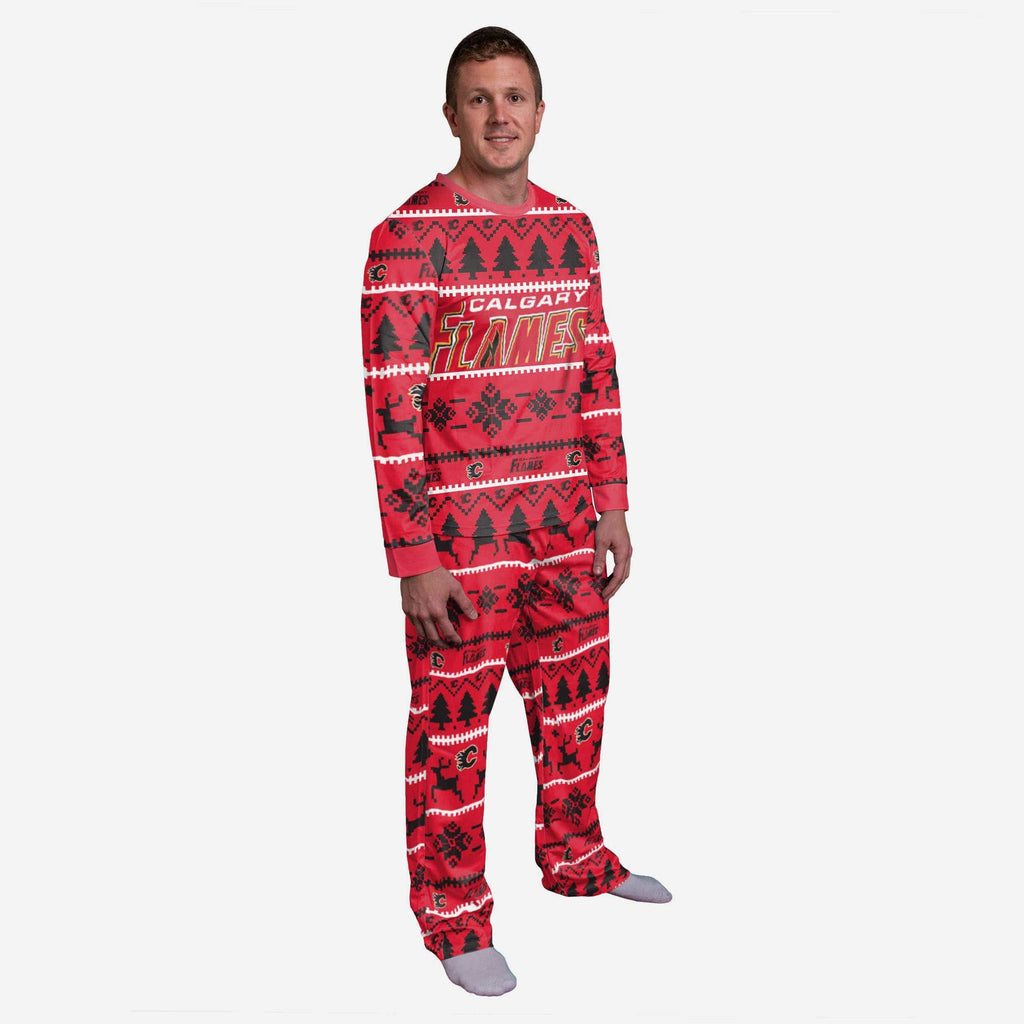 Calgary Flames Family Holiday Pajamas FOCO S - FOCO.com