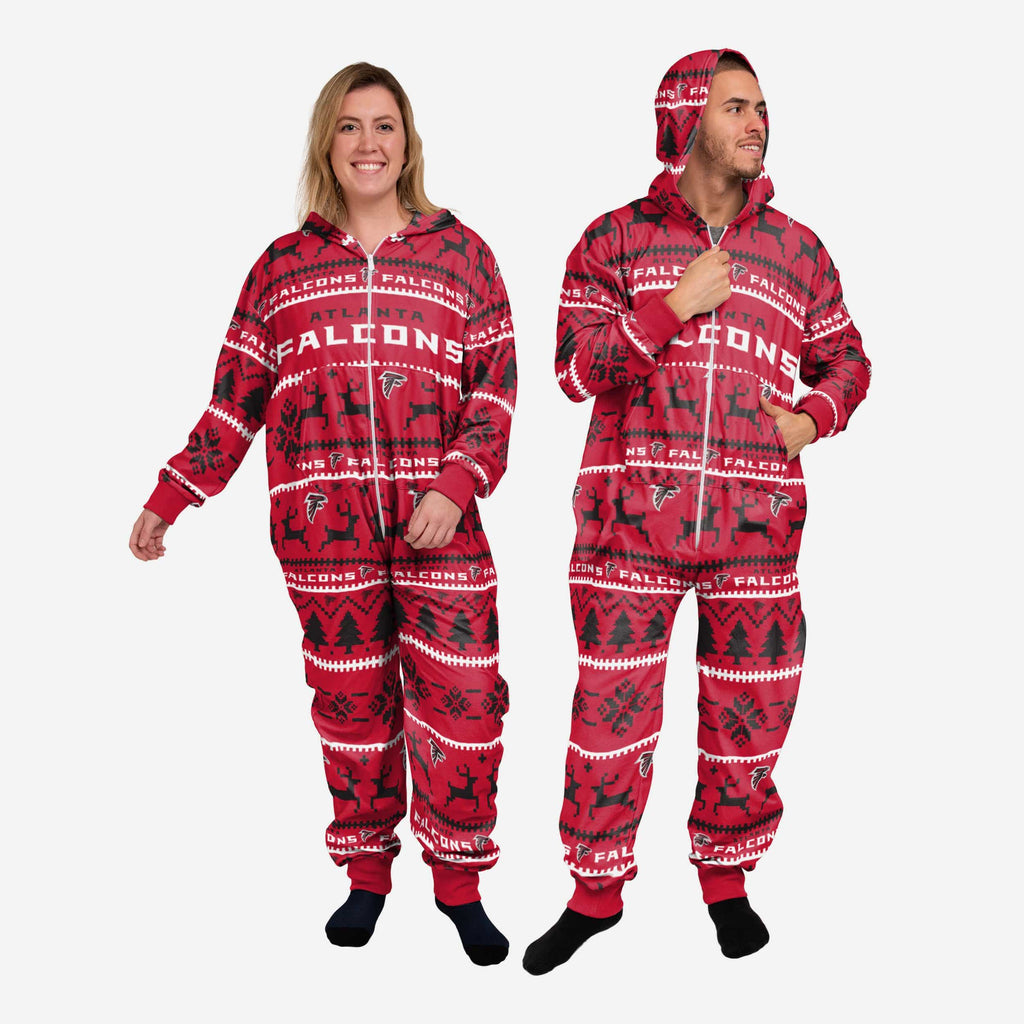 Atlanta Falcons Holiday One Piece Pajamas FOCO XS - FOCO.com