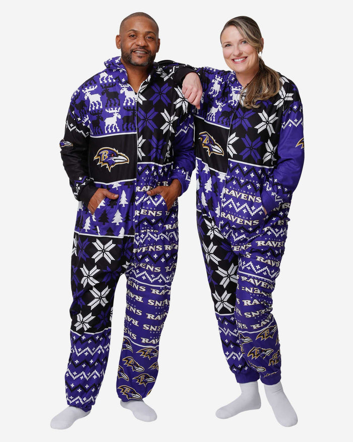 Baltimore Ravens Busy Block One Piece Pajamas FOCO S - FOCO.com