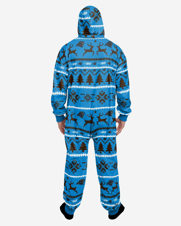 Carolina Panthers Holiday One Piece Pajamas FOCO - FOCO.com