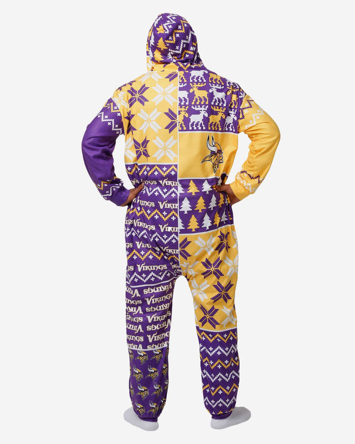 Minnesota Vikings Busy Block One Piece Pajamas FOCO - FOCO.com