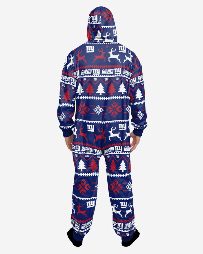 New York Giants Holiday One Piece Pajamas FOCO - FOCO.com