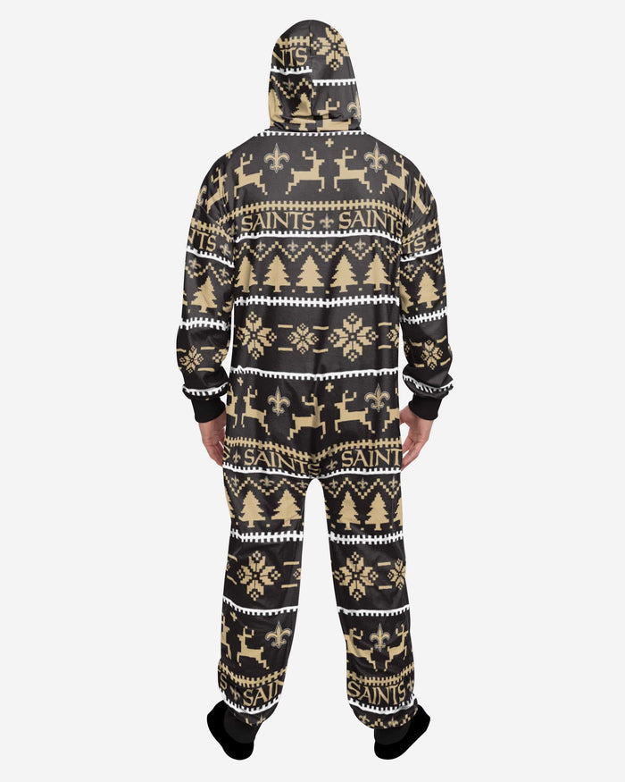 New Orleans Saints Holiday One Piece Pajamas FOCO - FOCO.com