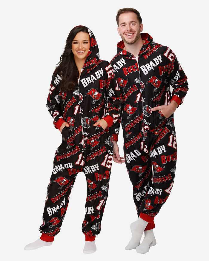 Tampa Bay Buccaneers Tom Brady One Piece Pajamas FOCO S - FOCO.com