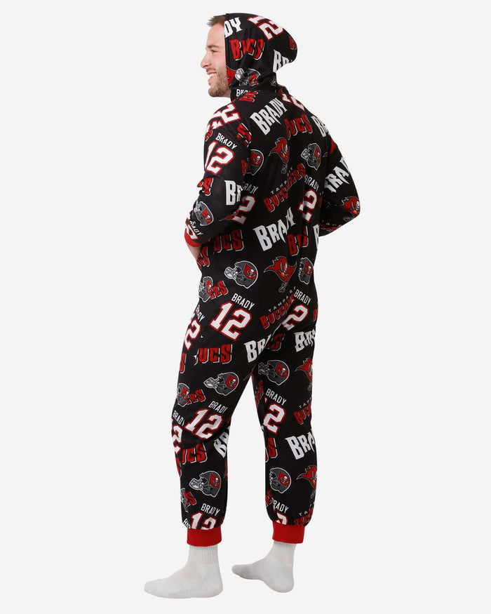 Tampa Bay Buccaneers Tom Brady One Piece Pajamas FOCO - FOCO.com