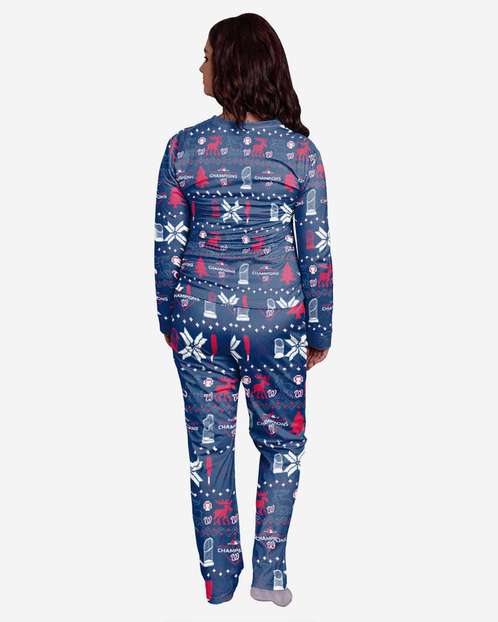 Washington Nationals 2019 World Series Champions Womens Family Holiday Pajamas FOCO - FOCO.com