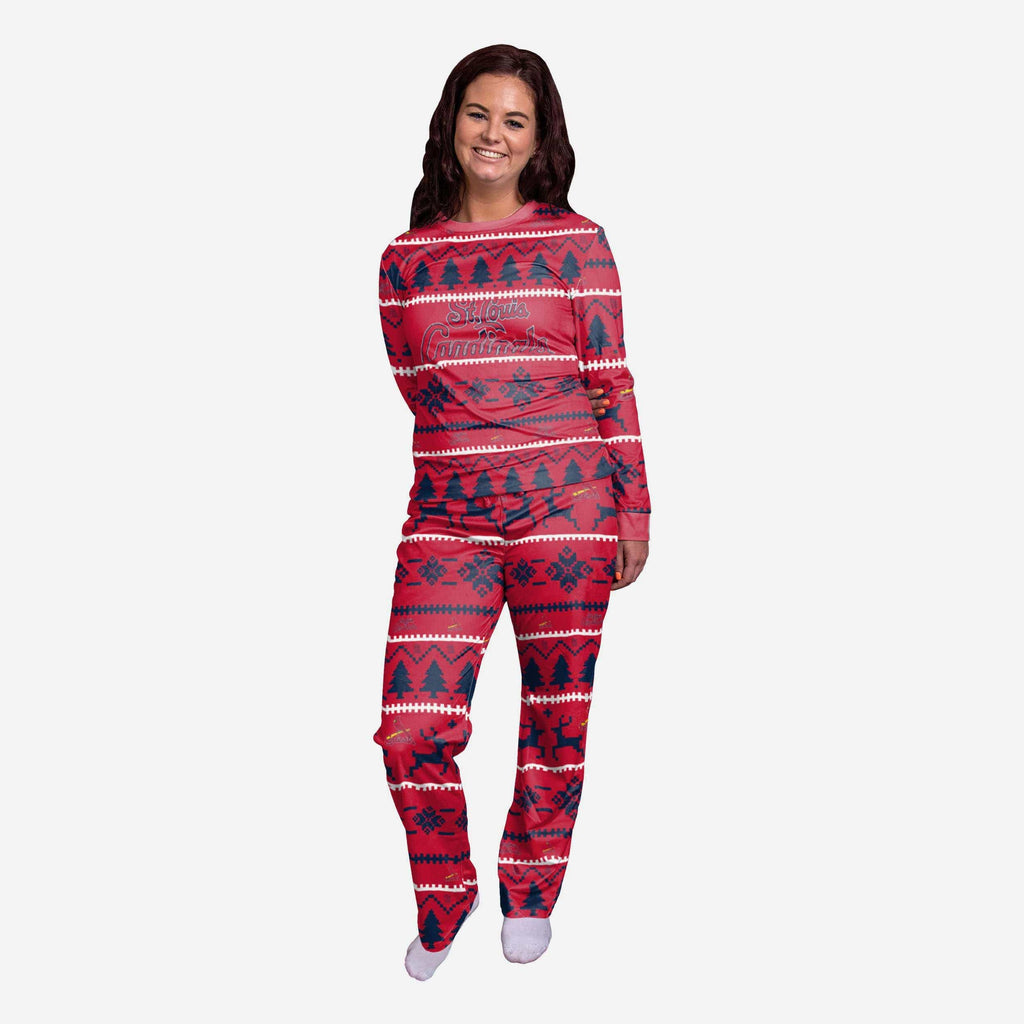 St Louis Cardinals Womens Family Holiday Pajamas FOCO S - FOCO.com