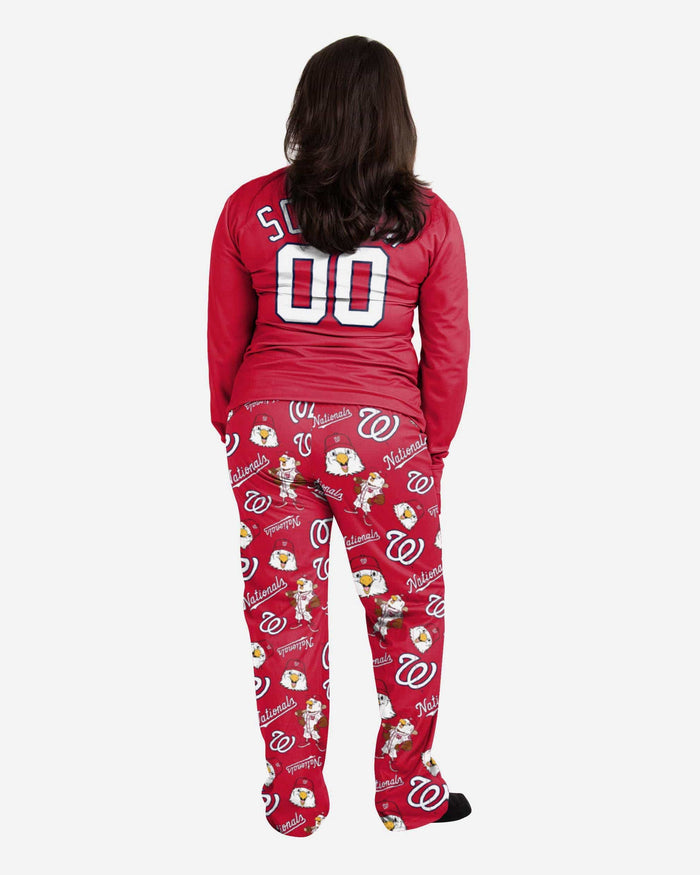 Screech Washington Nationals Womens Mascot Pajamas FOCO - FOCO.com