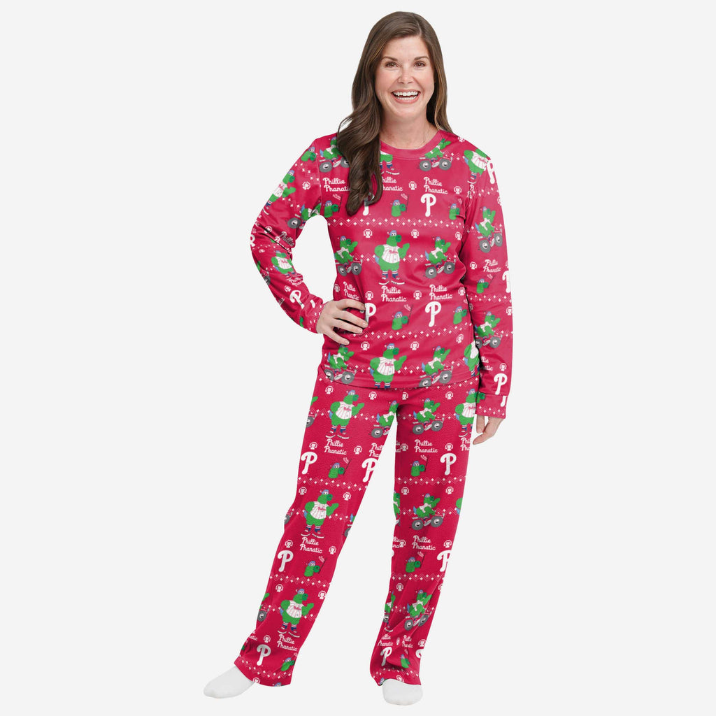 Phillie Phanatic Philadelphia Phillies Womens Team Mascot Pajamas FOCO S - FOCO.com