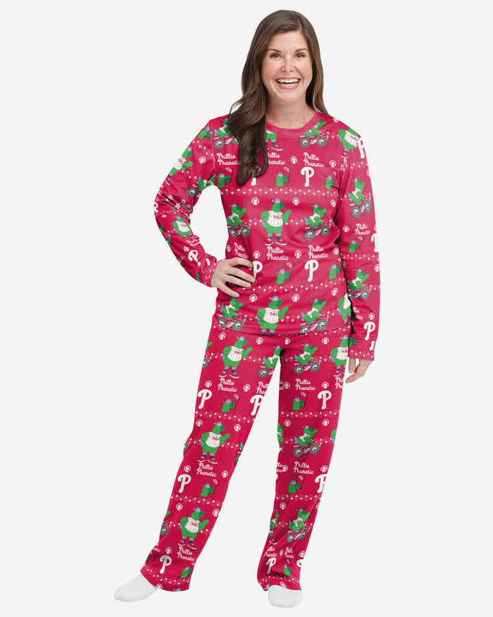 Phillie Phanatic Philadelphia Phillies Womens Team Mascot Pajamas FOCO S - FOCO.com