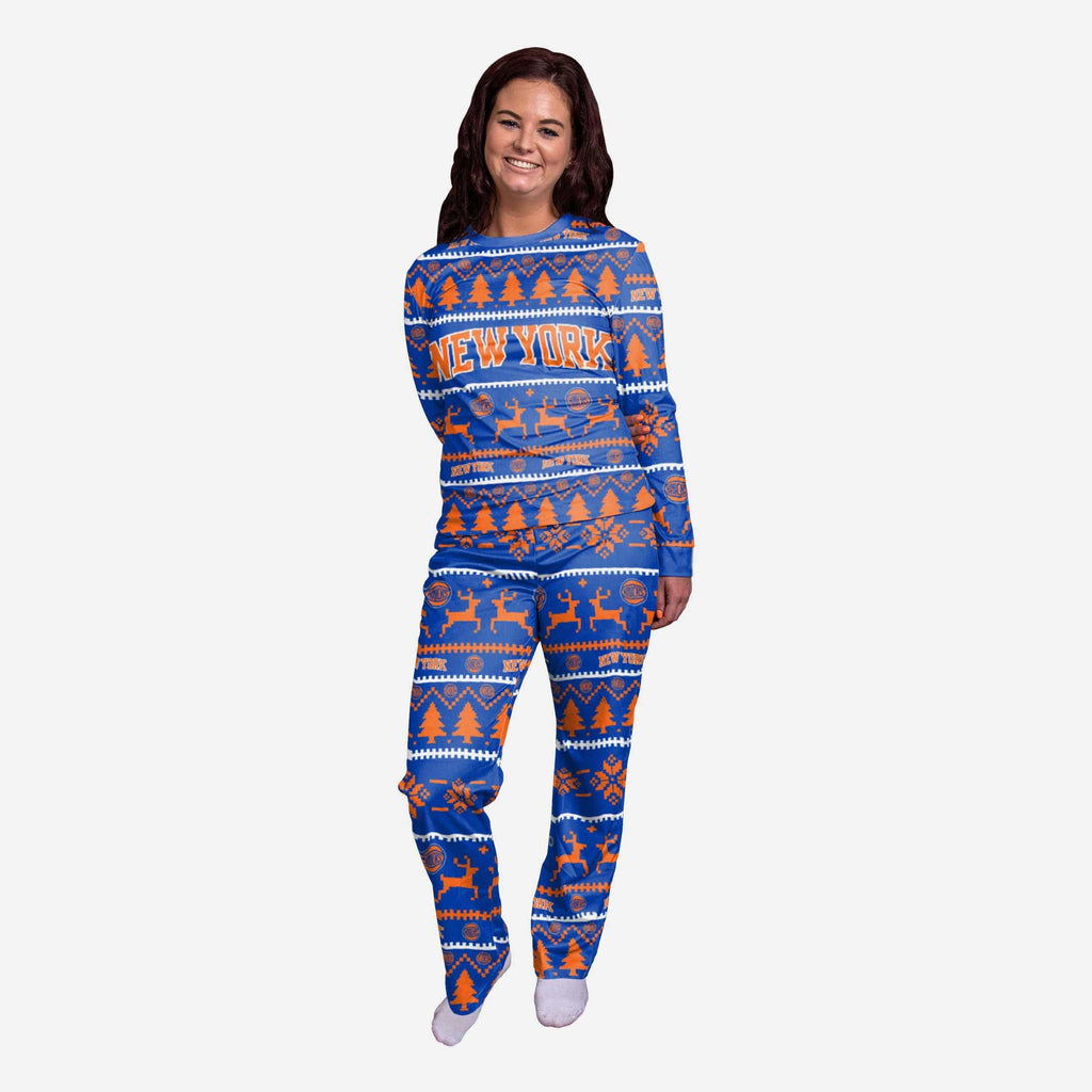 New York Knicks Womens Family Holiday Pajamas FOCO S - FOCO.com