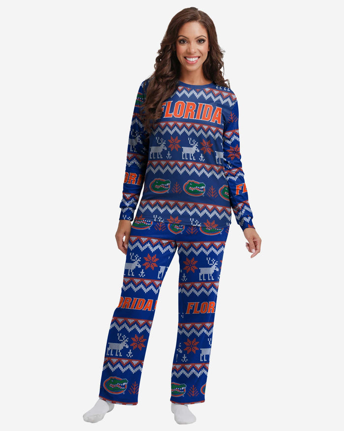 Florida Gators Womens Ugly Pattern Family Holiday Pajamas FOCO S - FOCO.com