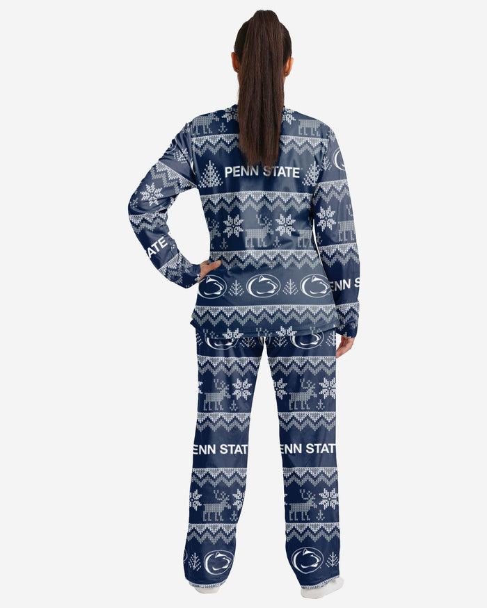 Penn State Nittany Lions Womens Ugly Pattern Family Holiday Pajamas FOCO - FOCO.com