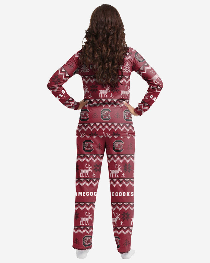 South Carolina Gamecocks Womens Ugly Pattern Family Holiday Pajamas FOCO - FOCO.com